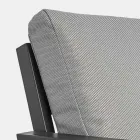 Salotto da Esterno in Alluminio con Cuscini Rivestiti in Tessuto - Armonia Viadurini