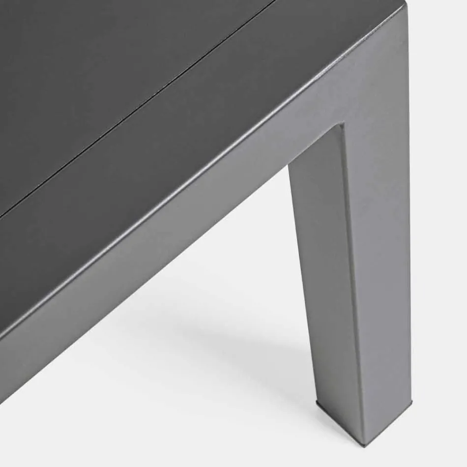 Salotto da Esterno in Alluminio con Cuscini Rivestiti in Tessuto - Armonia Viadurini