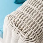 Salotto da Esterno in Polyrattan e Cuscini Azzurri - Charlie Viadurini