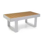 Salotto da Esterno Realizzato in Alluminio e Braccioli in Polywood - Citta Viadurini