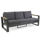 Salotto da Esterno Realizzato in Alluminio e Braccioli in Polywood - Citta Viadurini