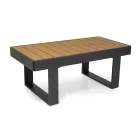 Salotto da Esterno Realizzato in Alluminio e Braccioli in Polywood - Citta Viadurini