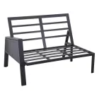 Salotto da Giardino con Divano e Tavolino Realizzati in Alluminio - Etichetta Viadurini