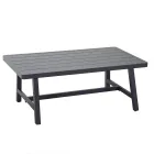 Salotto da Giardino con Divano e Tavolino Realizzati in Alluminio - Etichetta Viadurini