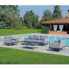 Salotto da Giardino con Struttura in Alluminio Grigio Antracite - Fouquer Viadurini