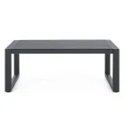 Salotto da Giardino in Alluminio Bianco o Nero di Design - Pioggialatte Viadurini