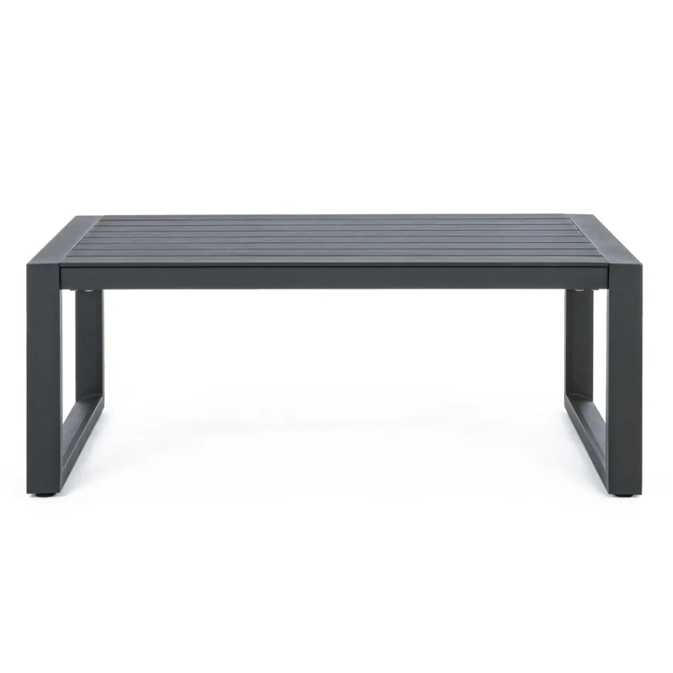 Salotto da Giardino in Alluminio Bianco o Nero di Design - Pioggialatte Viadurini