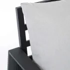 Salotto da Giardino in Alluminio Bianco o Nero di Design - Pioggialatte Viadurini