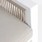 Salotto da Giardino in Alluminio Bianco o Nero di Design - Pioggialatte Viadurini