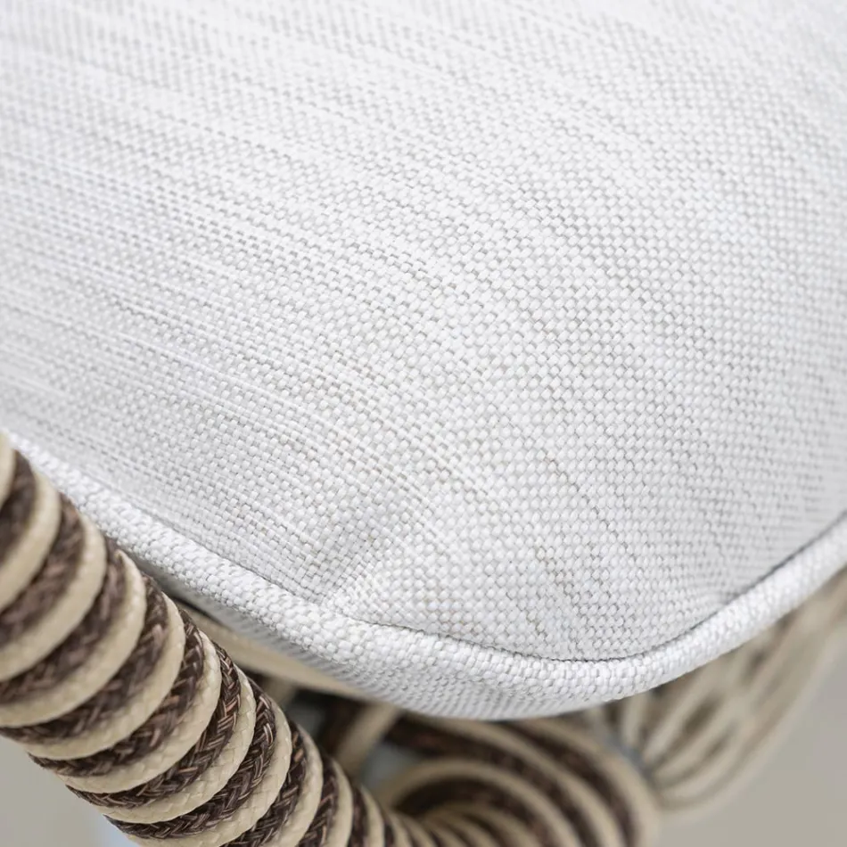 Salotto da Giardino in Alluminio e Intreccio in Corda - Alcor Viadurini