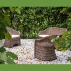 Salotto da Giardino in Alluminio e Intreccio in Polyrattan - Melina Viadurini