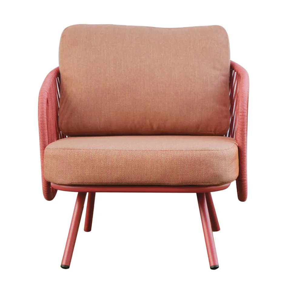 Salotto da Giardino in Alluminio Rosso o Verde - Regalrise Viadurini