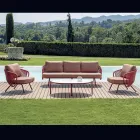 Salotto da Giardino in Alluminio Rosso o Verde - Regalrise Viadurini