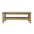 Salotto da Giardino in Legno, Rattan e Cuscini Sfoderabili - Silvara Viadurini