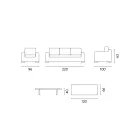 Salotto da Giardino in Rattan con Tavolino in Legno e Cuscini - Hugues Viadurini