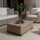 Salotto Outdoor in Kubù Grigio con Cuscini Inclusi – Cerys Viadurini