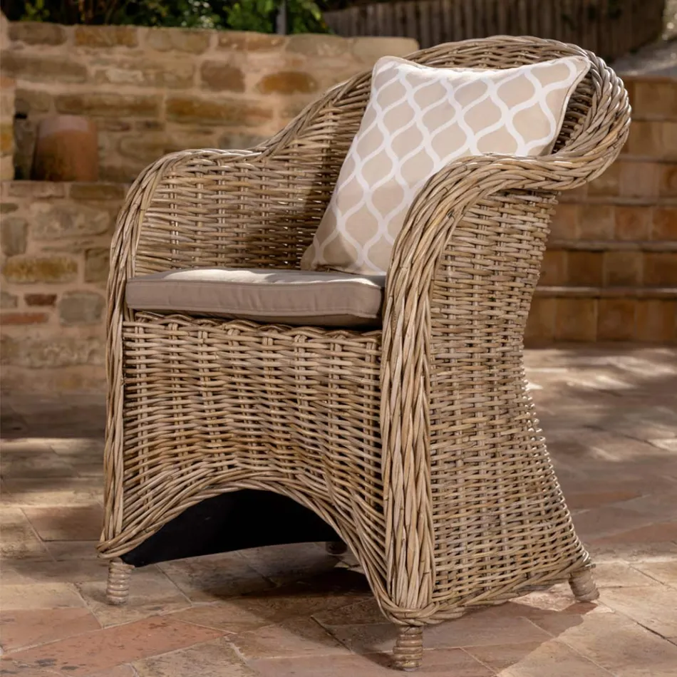 Salotto Outdoor in Kubù Grigio con Cuscini Seduta – Nazgul Viadurini