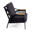 Salotto Realizzato in Alluminio con Braccioli in Teak del Brasile - Diario Viadurini