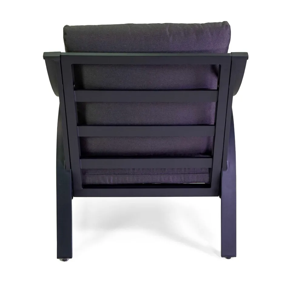 Salotto Realizzato in Alluminio con Braccioli in Teak del Brasile - Diario Viadurini