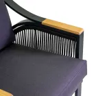 Salotto Realizzato in Alluminio con Braccioli in Teak del Brasile - Diario Viadurini