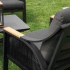 Salotto Realizzato in Alluminio con Braccioli in Teak del Brasile - Diario Viadurini