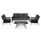 Salotto Realizzato in Alluminio con Braccioli in Teak del Brasile - Diario Viadurini