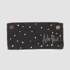 Salvagoccia in Lino Bianco o Nero con Ricamo e Cristalli 2 Pezzi - Salvino Viadurini