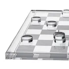 Scacchiera e Dama di Design in Plexiglass con Cassetto Made in Italy - Elora Viadurini
