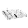 Scacchiera in Plexiglass Trasparente con Cassetto Made in Italy - Miriam