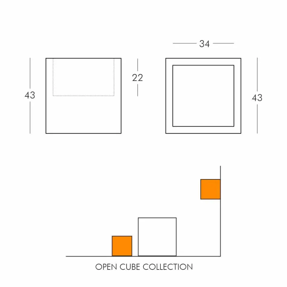 Scaffale luminoso a cubo Slide Open Cube design moderno fatto Italia Viadurini