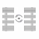 Scaldasalviette Bagno Design Moderno a Parete in Acciaio a 386 Watt - Pavone Viadurini