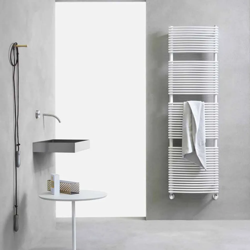 Scaldasalviette Bagno Idraulico Design Verticiale in Acciaio 1013 W - Grifone Viadurini