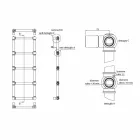 Scaldasalviette Componibile Idraulico Tubo d'Ottone Cromo a 194 W - Caesar Viadurini