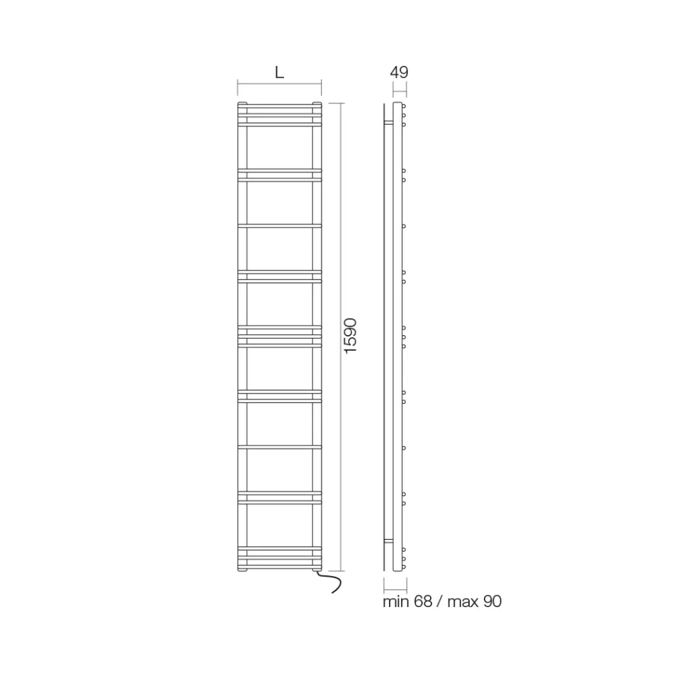 Scaldasalviette con Sistema Elettrico in Acciaio Made in Italy - Ananas Viadurini