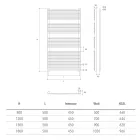 Scaldasalviette Cromato Tubolare Fino a 1050 Watt Made in Italy - Benji Viadurini
