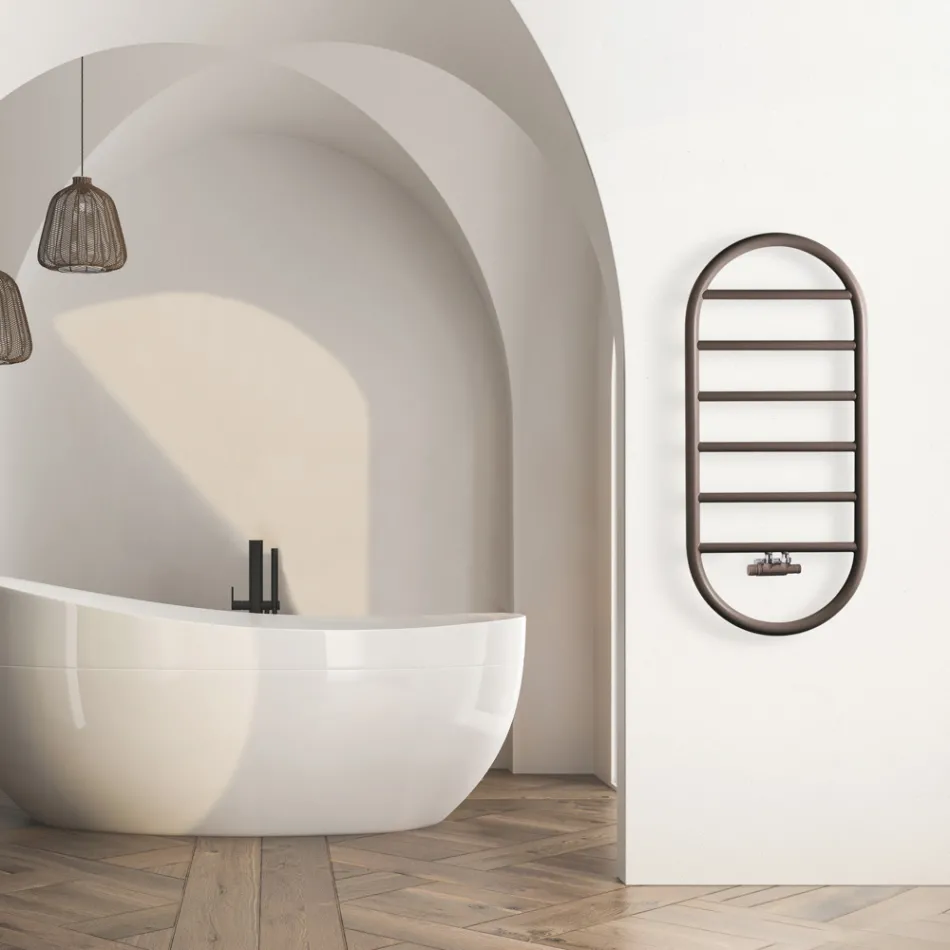 Scaldasalviette di Design a “Tutto Tondo Bubble” in Acciaio Made in Italy - Smooth Viadurini