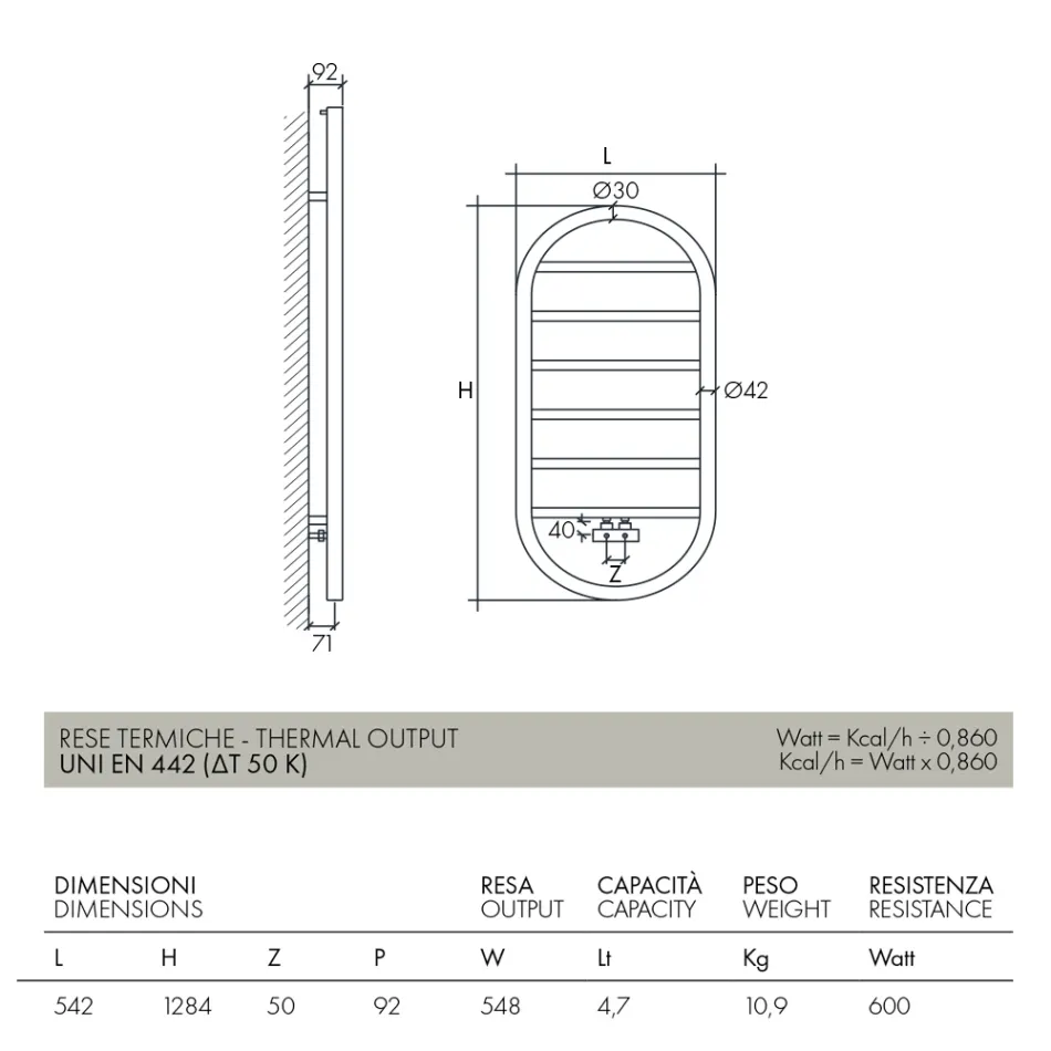 Scaldasalviette di Design a “Tutto Tondo Bubble” in Acciaio Made in Italy - Smooth Viadurini