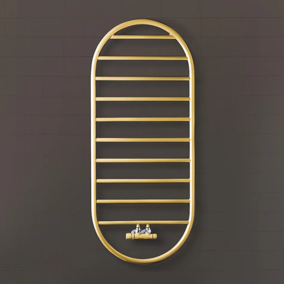 Scaldasalviette di Design a “Tutto Tondo Slim” in Acciaio Made in Italy - Smooth Viadurini