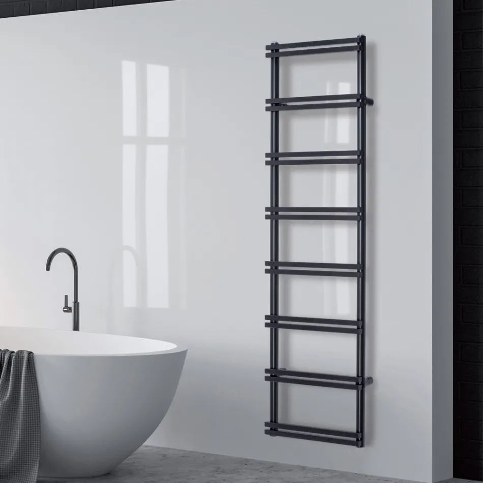 Scaldasalviette Elettrico con Collettori Verticali Made in Italy - Zenzero Viadurini