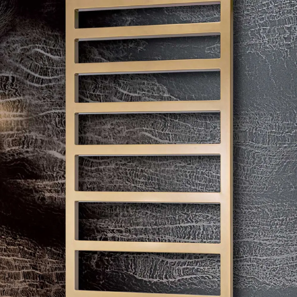 Scaldasalviette Elettrico con Linee Semplici in Acciaio Made in Italy - Pistacchio Viadurini