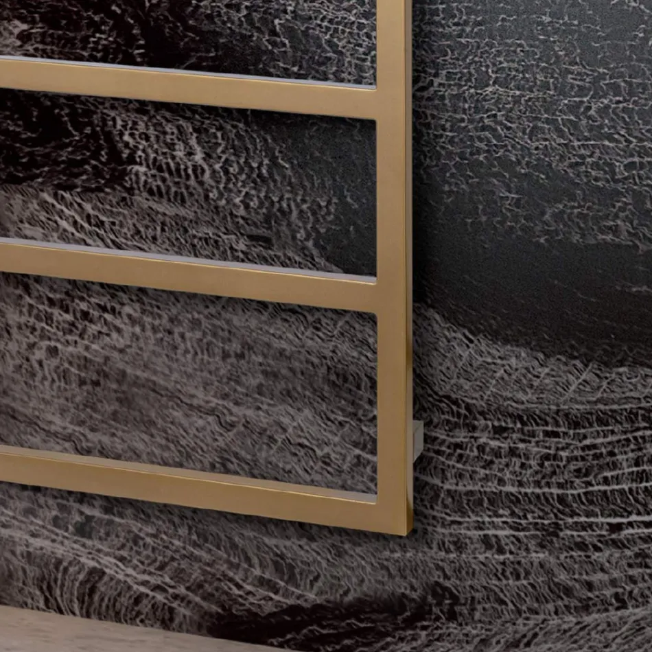 Scaldasalviette Elettrico con Linee Semplici in Acciaio Made in Italy - Pistacchio Viadurini