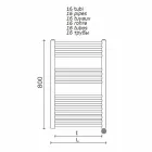 Scaldasalviette Elettrico per il Bagno Design Verticale in Acciaio 300 W - Italo Viadurini