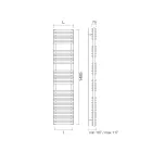 Scaldasalviette Idraulico con 4 Serie di Elementi Orizzontali Made in Italy - Meringa Viadurini