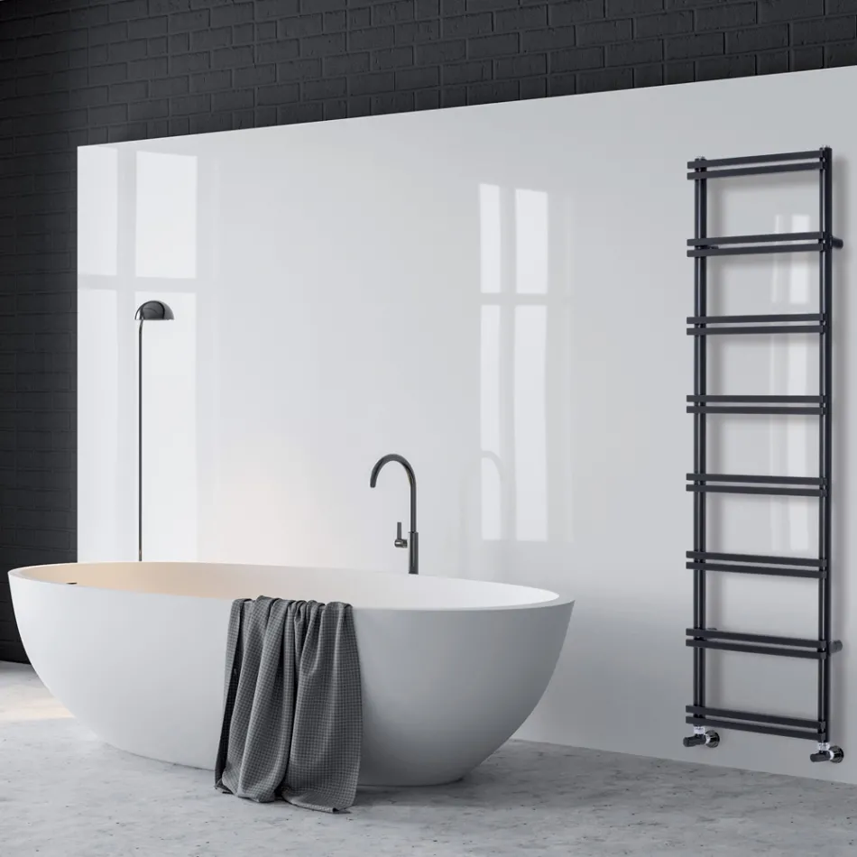 Scaldasalviette Idraulico con Collettori Verticali Made in Italy - Zenzero Viadurini