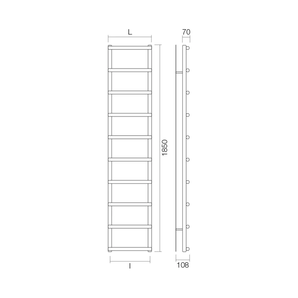 Scaldasalviette Idraulico con Elementi Circolari Made in Italy - Fragola Viadurini