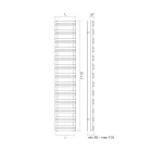 Scaldasalviette Idraulico con Elementi Orizzontali Made in Italy - Amaretti Viadurini