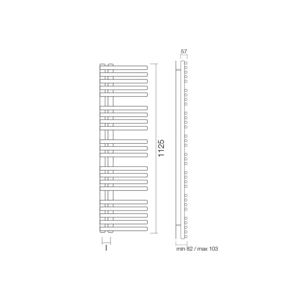 Scaldasalviette Idraulico in Acciaio al Carbonio Made in Italy - Amarene Viadurini