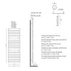 Scaldasalviette Idraulico in Acciaio al Carbonio Nero Made in Italy - Carezza Viadurini