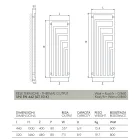 Scaldasalviette Idraulico in Acciaio dal Design Moderno Made in Italy - Potentia Viadurini
