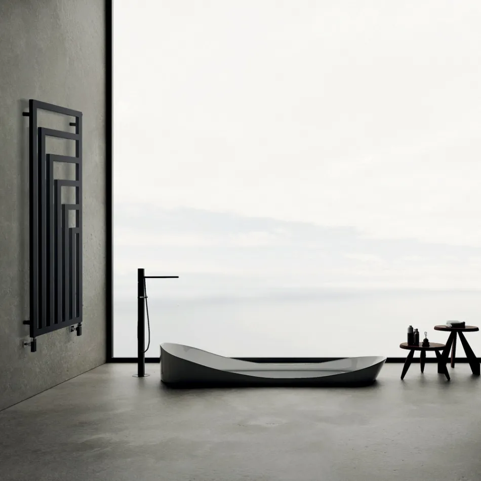 Scaldasalviette Idraulico in Acciaio dal Design Moderno Made in Italy - Potentia Viadurini